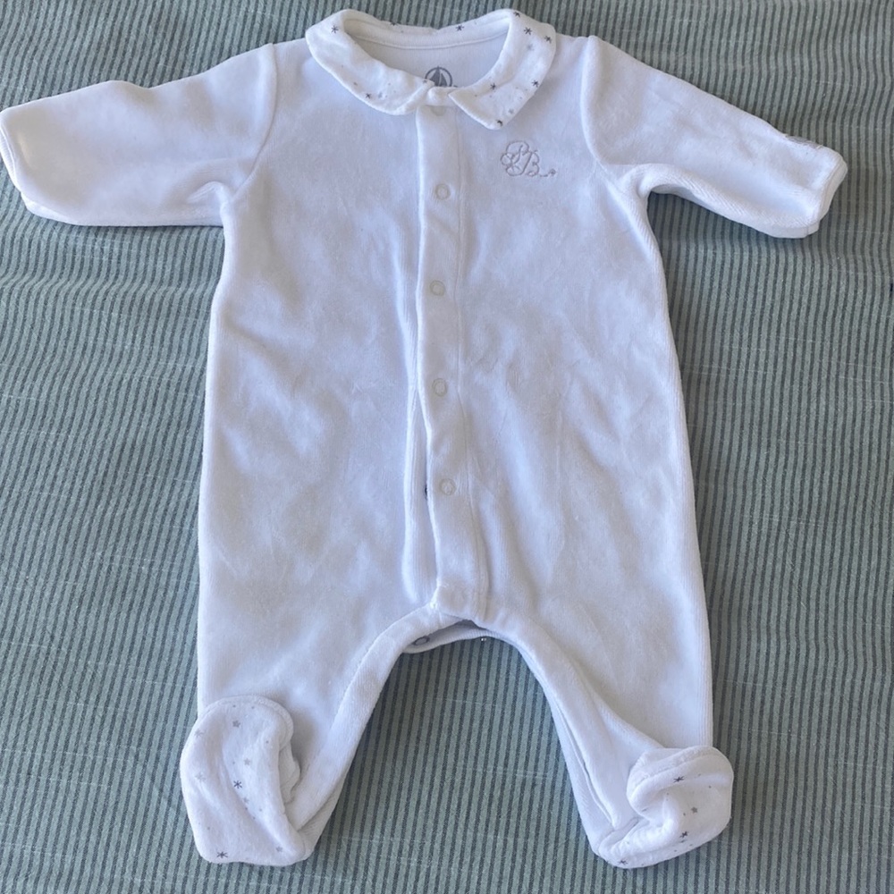 Pyjama, petit bateau, New born 50cm, white